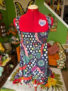 Patterned Women’s Tank Top in Navy with Multicolor Floral Print